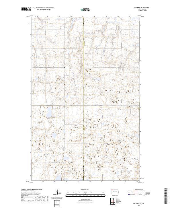 Columbus SW topographic map thumbnail