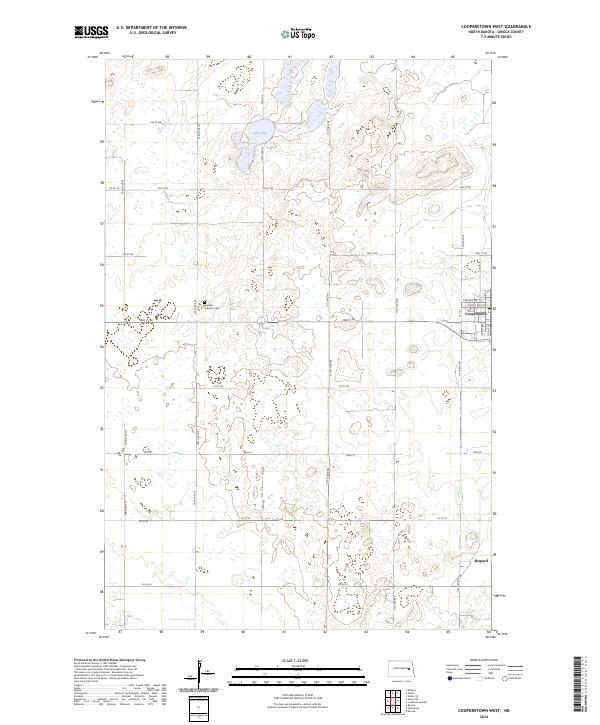 Cooperstown West topographic map thumbnail