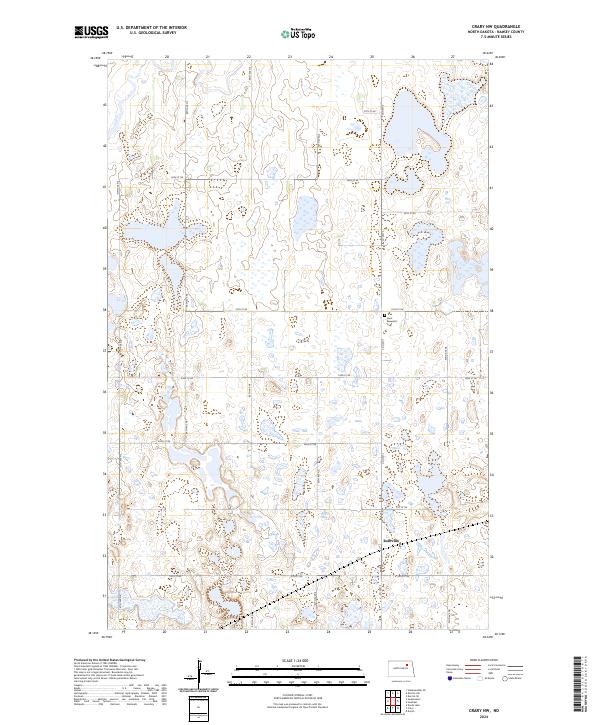 Crary NW topographic map thumbnail