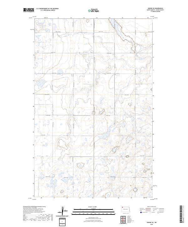 Crosby SE topographic map thumbnail