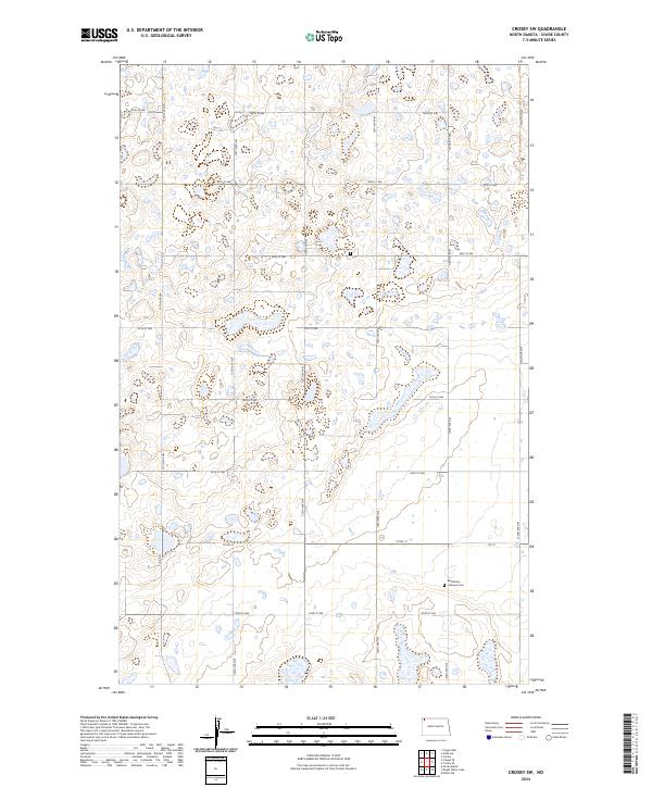 Crosby SW topographic map thumbnail