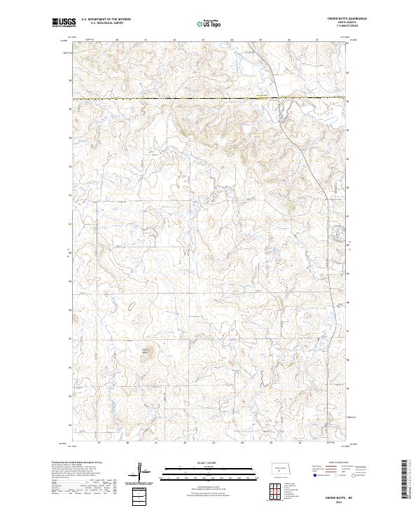 Crown Butte topographic map thumbnail