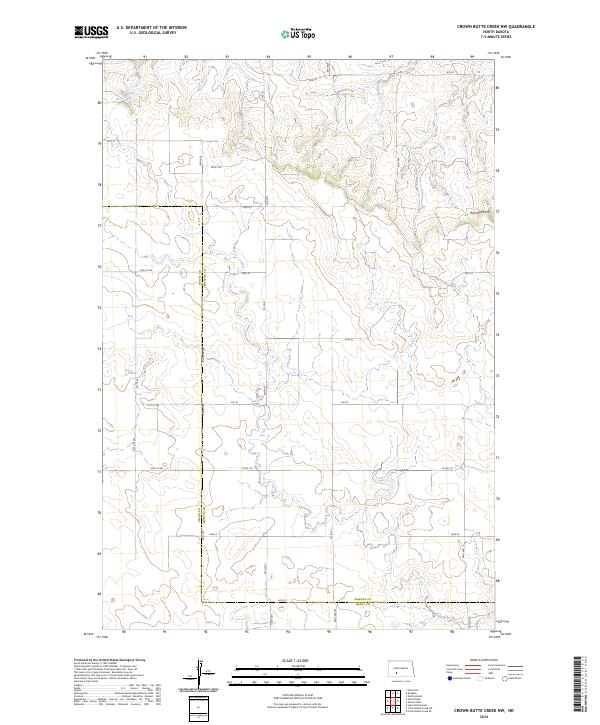 Crown Butte Creek NW topographic map thumbnail