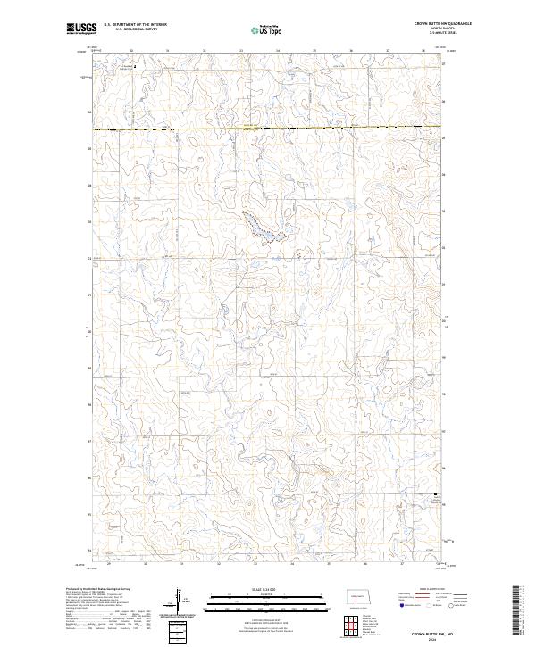 Crown Butte NW topographic map thumbnail
