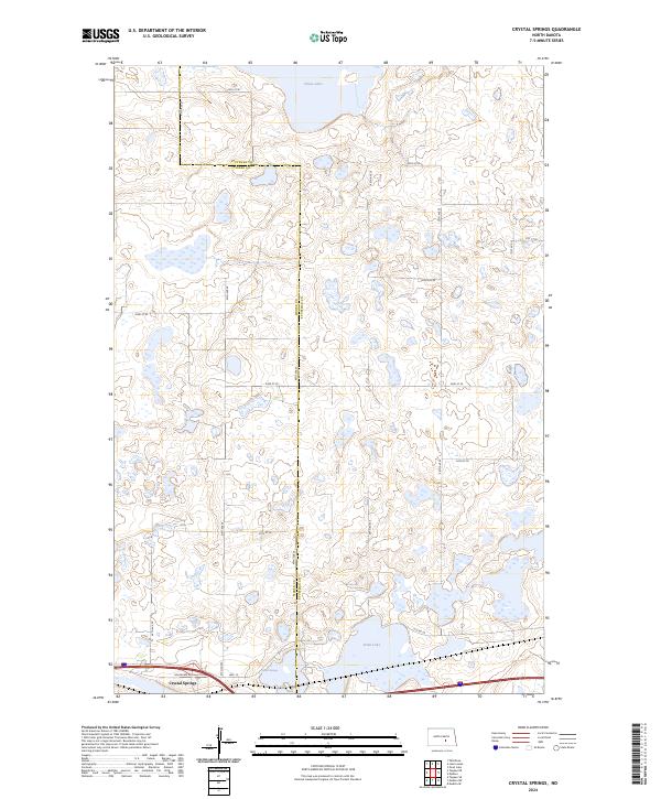 Crystal Springs topographic map thumbnail