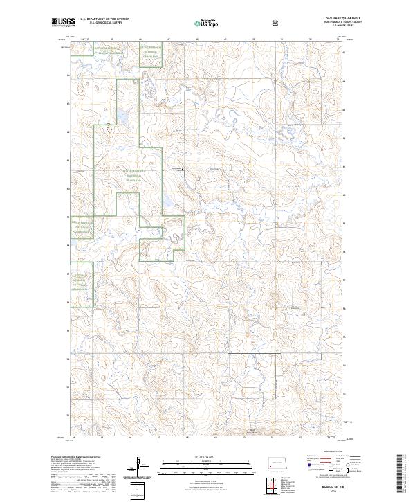Daglum SE topographic map thumbnail