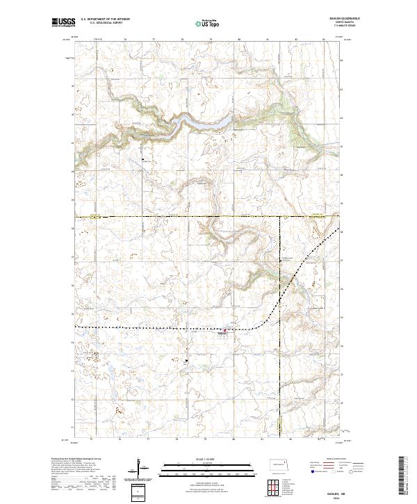 Dahlen topographic map thumbnail