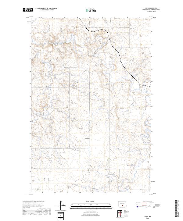 Dana topographic map thumbnail