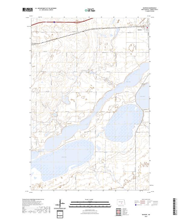 Dawson topographic map thumbnail