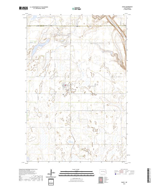 Dazey topographic map thumbnail