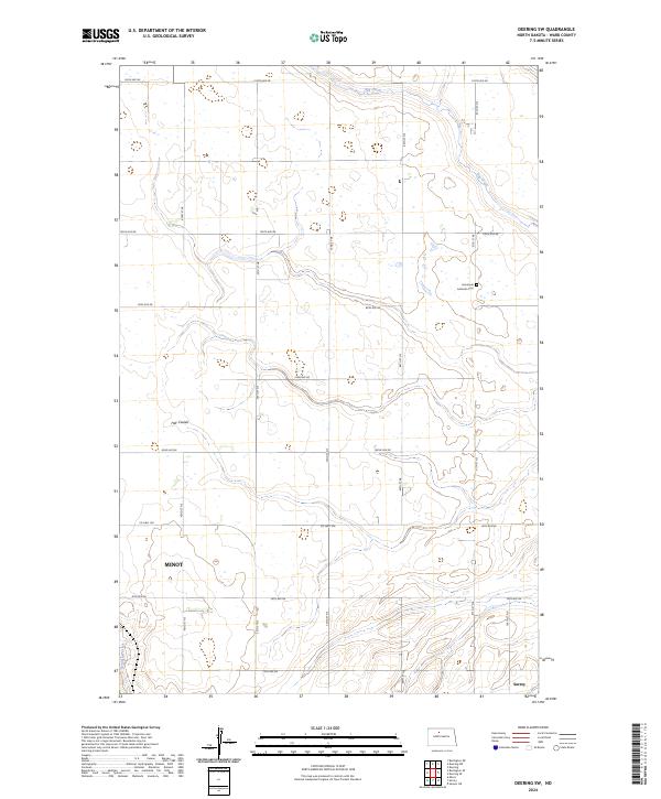 Deering SW topographic map thumbnail