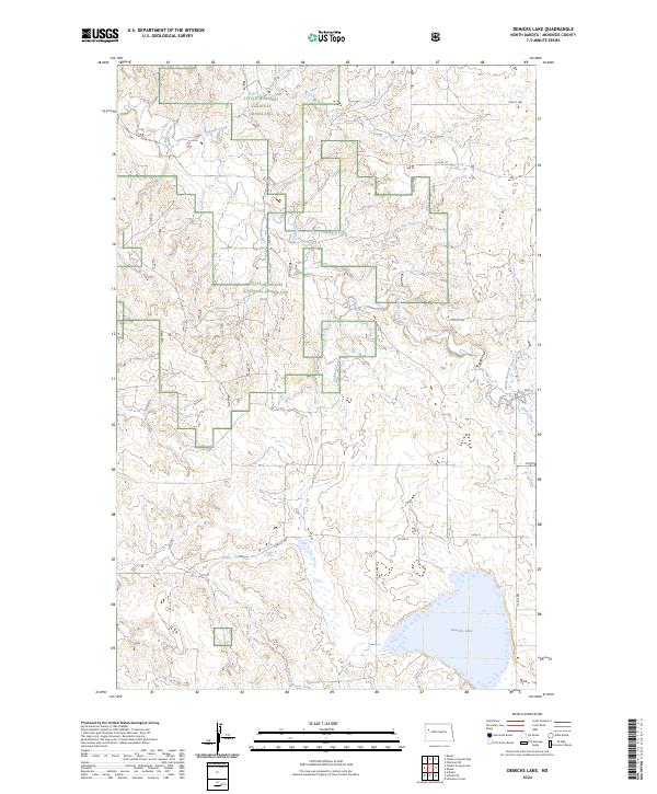 Demicks Lake topographic map thumbnail