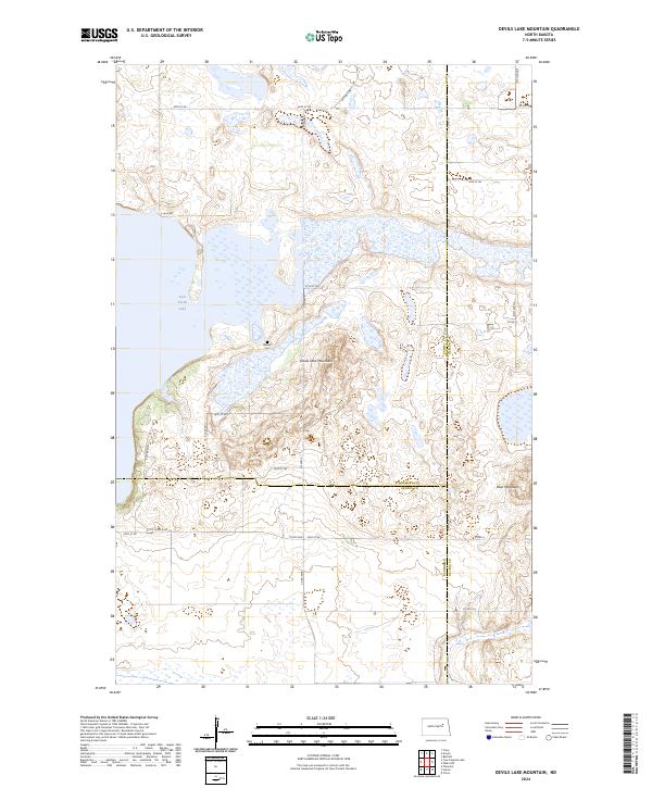 Devils Lake Mountain topographic map thumbnail