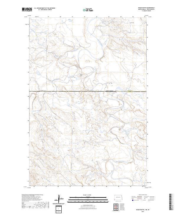 Doaks Butte topographic map thumbnail