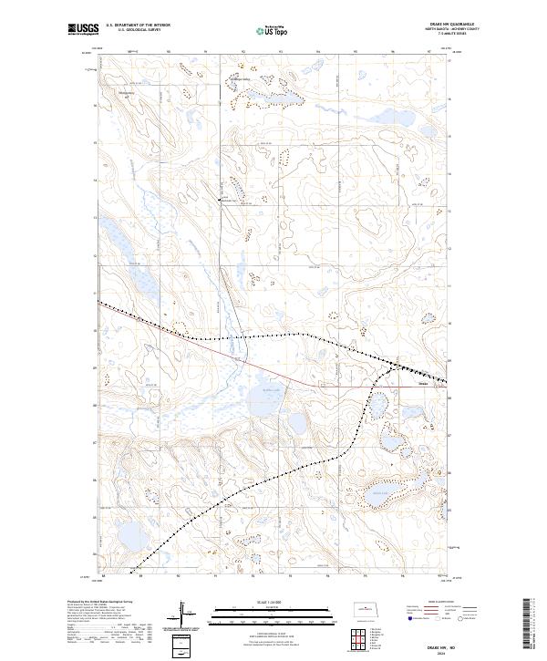 Drake NW topographic map thumbnail