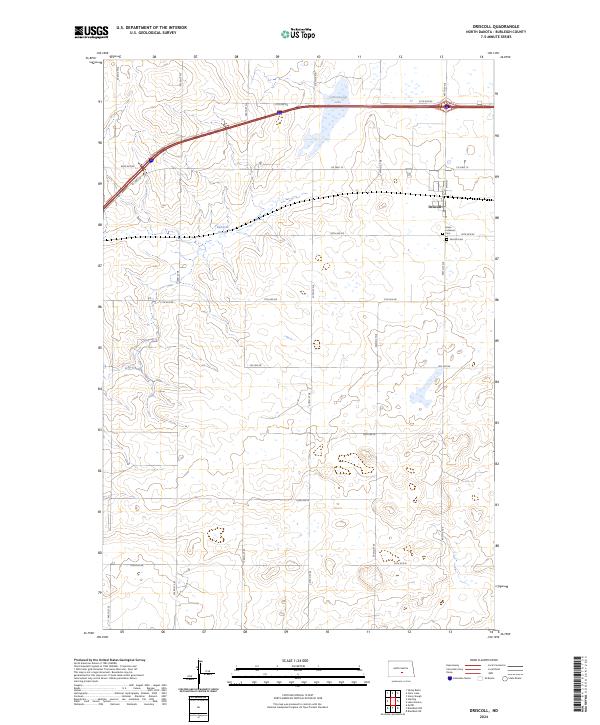 Driscoll topographic map thumbnail