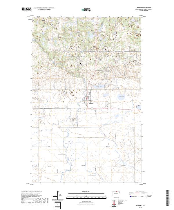 Dunseith topographic map thumbnail