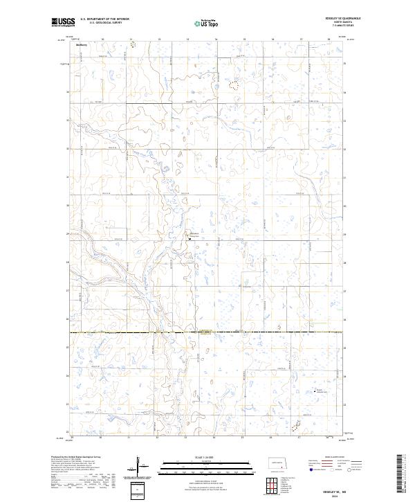 Edgeley SE topographic map thumbnail
