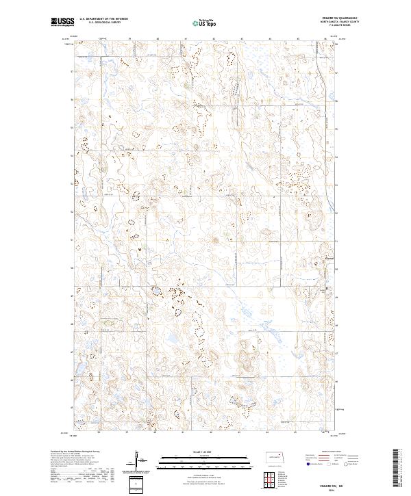 Edmore SW topographic map thumbnail