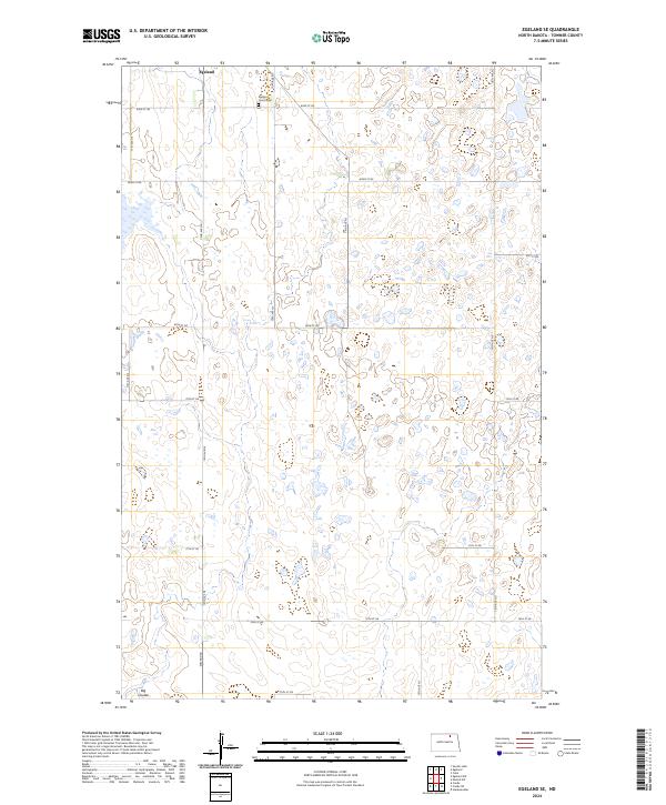 Egeland SE topographic map thumbnail