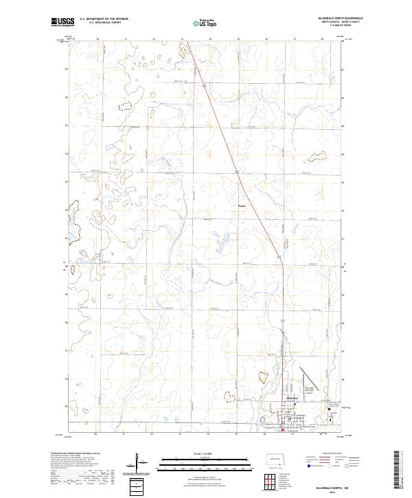 Ellendale North topographic map thumbnail