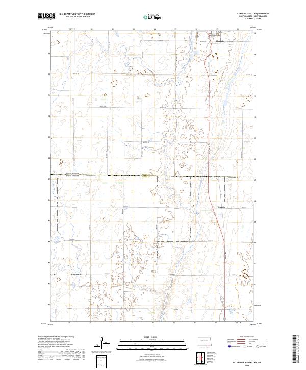 Ellendale South topographic map thumbnail