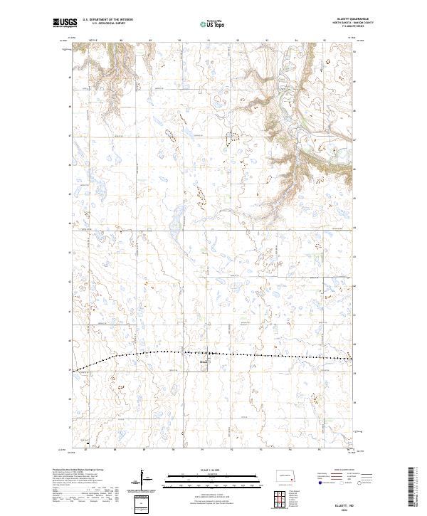 Elliott topographic map thumbnail
