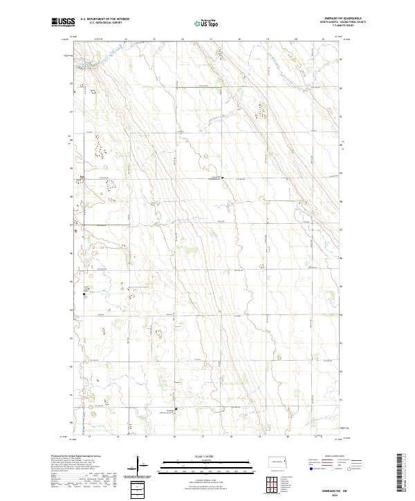 Emerado SW topographic map thumbnail