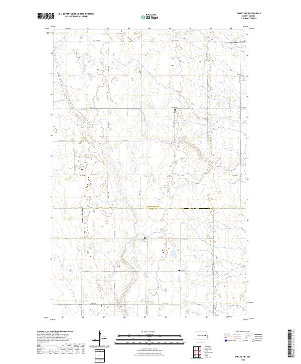 Finley NE topographic map thumbnail