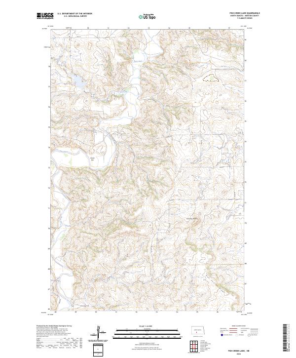 Fish Creek Lake topographic map thumbnail