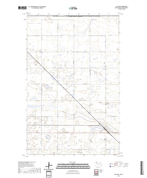 Flaxton topographic map thumbnail