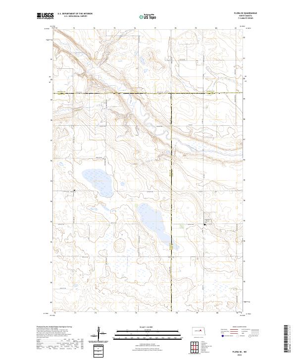Flora SE topographic map thumbnail