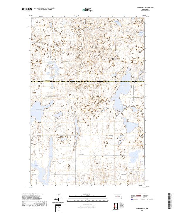 Florence Lake topographic map thumbnail