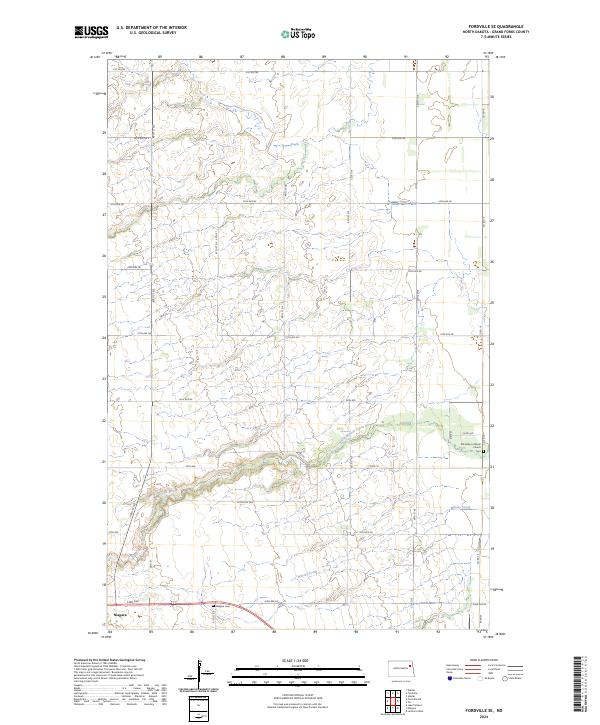 Fordville SE topographic map thumbnail