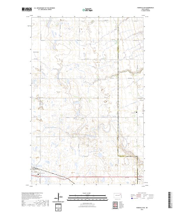 Fordville SW topographic map thumbnail