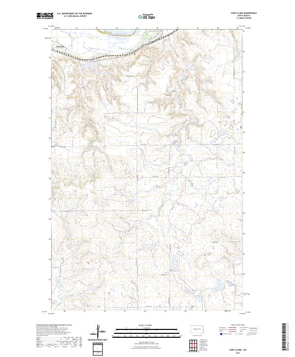 Fort Clark topographic map thumbnail