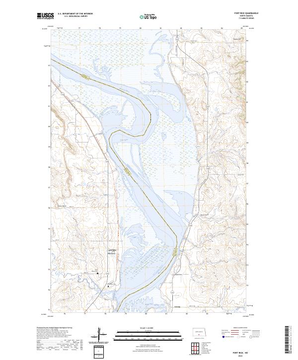Fort Rice topographic map thumbnail