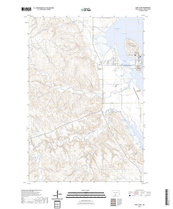 Fort Yates topographic map thumbnail