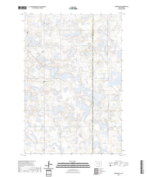 Fredonia NE topographic map thumbnail