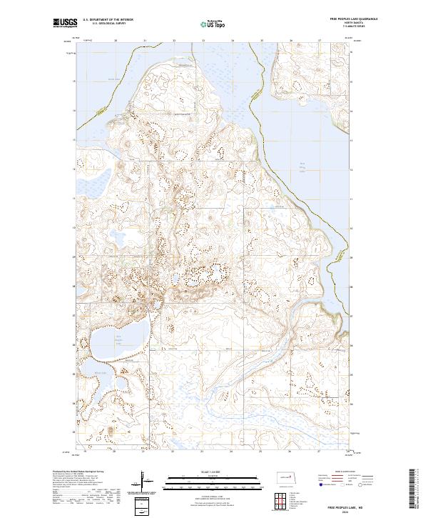 Free Peoples Lake topographic map thumbnail