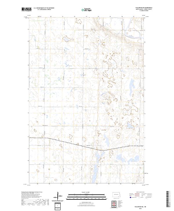 Fullerton NE topographic map thumbnail