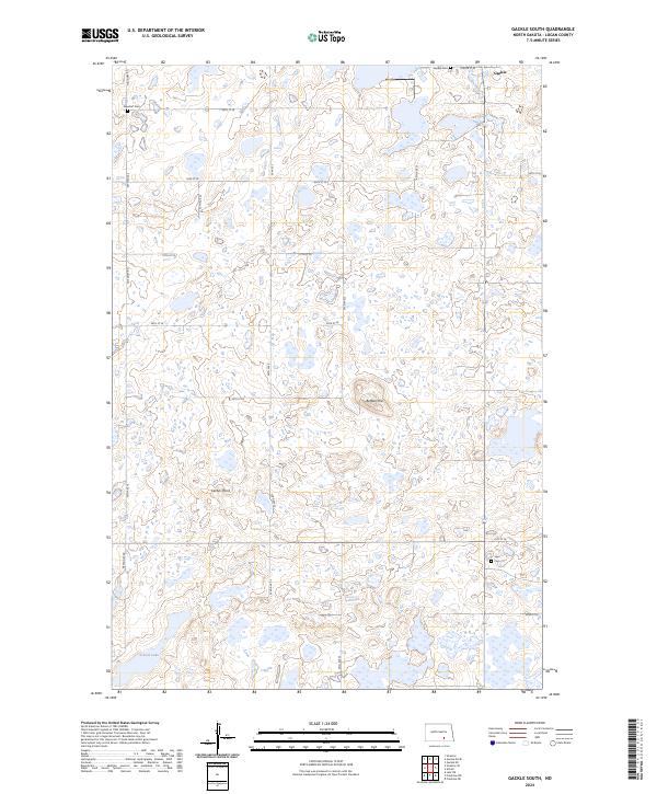 Gackle South topographic map thumbnail