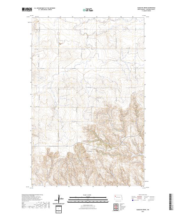 Gamache Creek topographic map thumbnail