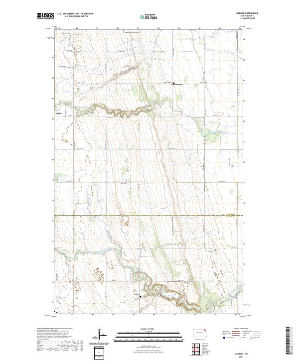 Gardar topographic map thumbnail