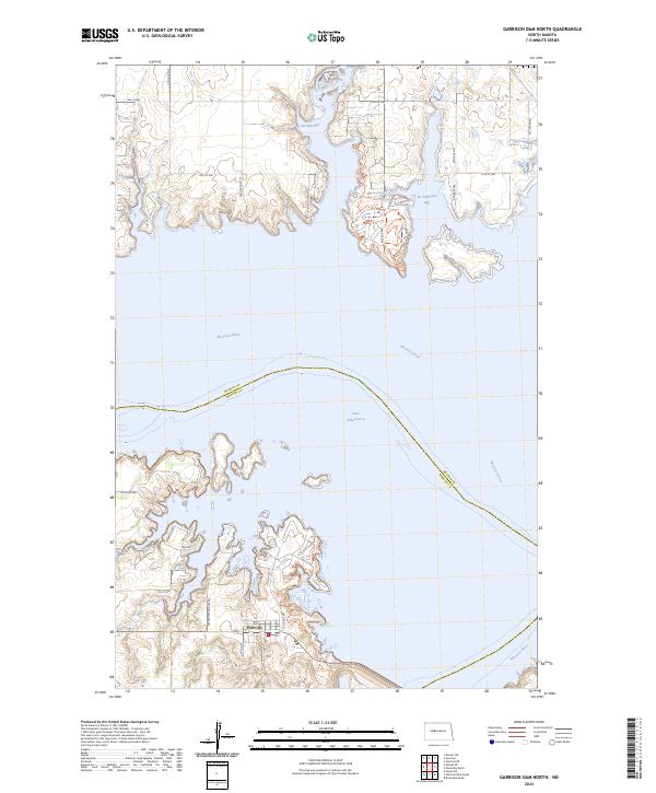 Garrison Dam North topographic map thumbnail