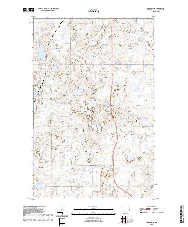 Garrison NE topographic map thumbnail