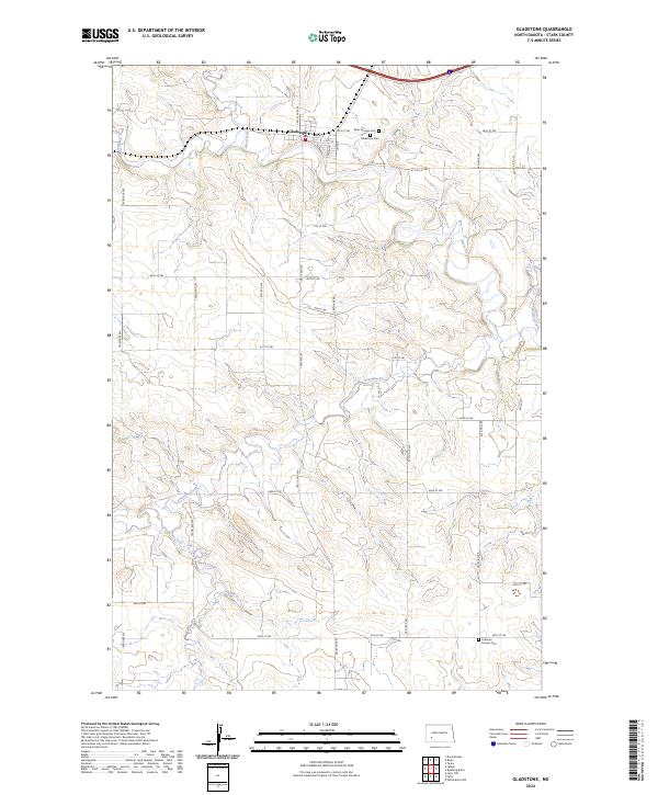 Gladstone topographic map thumbnail