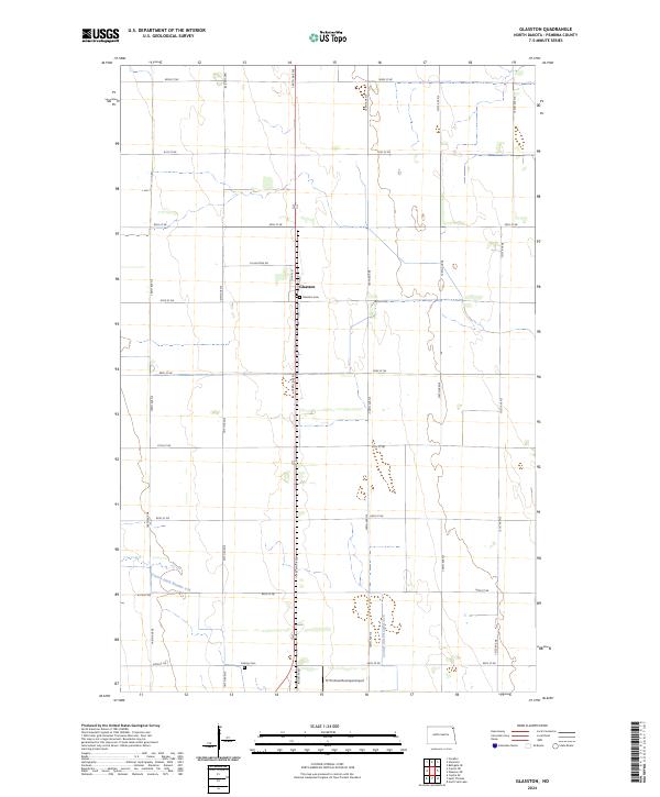 Glasston topographic map thumbnail