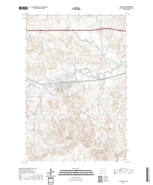 Glen Ullin topographic map thumbnail