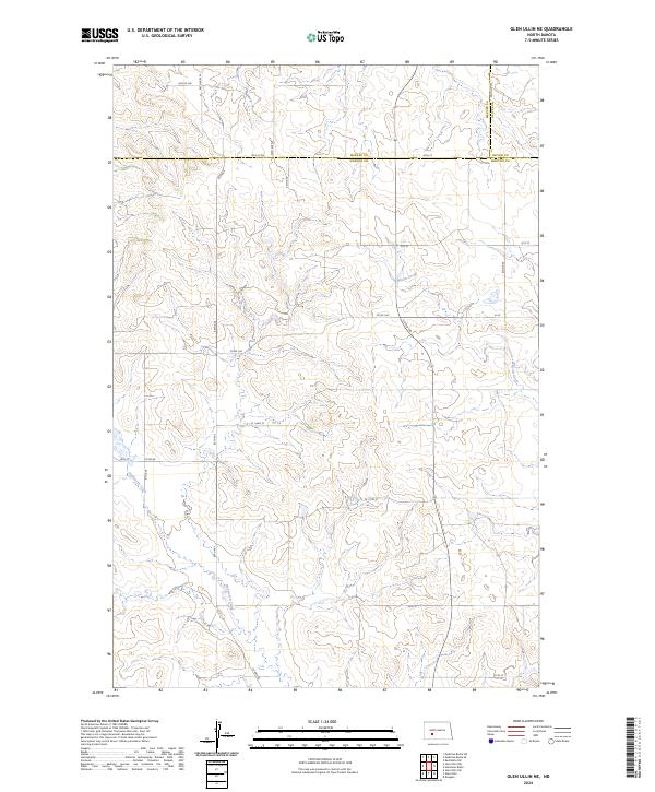 Glen Ullin NE topographic map thumbnail
